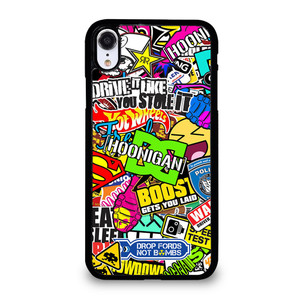 STICKER BOMB DC HOONIGAN iPhone XR Case Cover STICKER BOMB DC HOONIGAN iPhone XR Case Cover