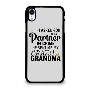 PARTNER IN CRIME GRANDMA 1 iPhone XR Case Cover PARTNER IN CRIME GRANDMA 1 iPhone XR Case Cover