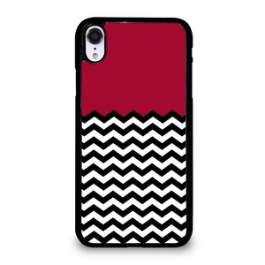 COLOR BLOCK DARK RED CHEVRON iPhone XR Case Cover