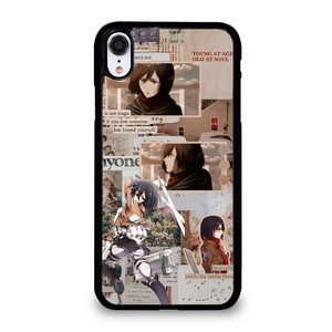 ATTACK ON TITAN MIKASA ACKERMAN COLLAGE iPhone XR Case Cover