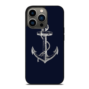 NAUTICAL ANCHOR NAVY BLUE iPhone 13 Pro Case Cover NAUTICAL ANCHOR NAVY BLUE iPhone 13 Pro Case Cover