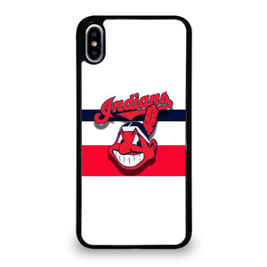 CLEVELAND INDIANS STRIPE LOGO iPhone XS Max Case Cover CLEVELAND INDIANS STRIPE LOGO iPhone XS Max Case Cover