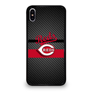 CINCINNATI REDS CARBON iPhone XS Max Case Cover CINCINNATI REDS CARBON iPhone XS Max Case Cover