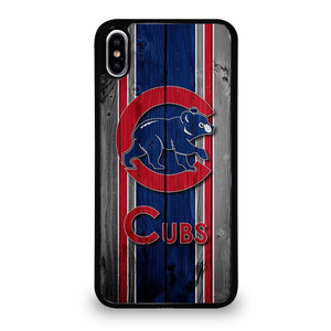 CHICAGO CUBS WOODEN LOGO iPhone XS Max Case Cover CHICAGO CUBS WOODEN LOGO iPhone XS Max Case Cover