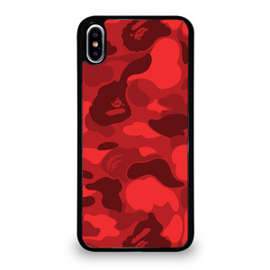 BAPE CAMO RED iPhone XS Max Case Cover