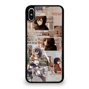 ATTACK ON TITAN MIKASA ACKERMAN COLLAGE iPhone XS Max Case Cover