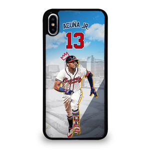 ACUNA JR ATLANTA BRAVES BASEBALL iPhone XS Max Case Cover ACUNA JR ATLANTA BRAVES BASEBALL iPhone XS Max Case Cover