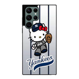 NEW YORK YANKEES HELLO KITTY 3 Samsung Galaxy S22 Ultra Case Cover