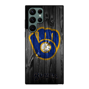 MILWAUKEE BREWERS WOODEN Samsung Galaxy S22 Ultra Case Cover MILWAUKEE BREWERS WOODEN Samsung Galaxy S22 Ultra Case Cover