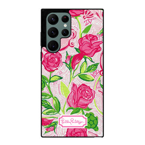 LILLY PULITZER PINK FLOWERS Samsung Galaxy S22 Ultra Case Cover