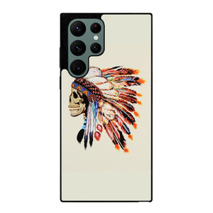 INDIAN FEATHER SKULL 2 Samsung Galaxy S22 Ultra Case Cover