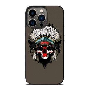 INDIAN FEATHER SKULL iPhone 13 Pro Case Cover