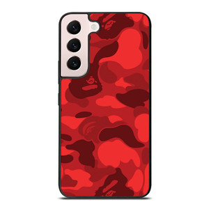BAPE CAMO RED Samsung Galaxy S22 Plus Case Cover