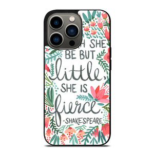FLORAL SHAKESPEARE QUOTE iPhone 13 Pro Case Cover