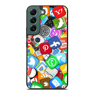 SOCIAL MEDIA LOGO Samsung Galaxy S22 Case Cover SOCIAL MEDIA LOGO Samsung Galaxy S22 Case Cover