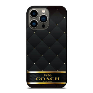 COACH GOLD LOGO iPhone 13 Pro Case Cover