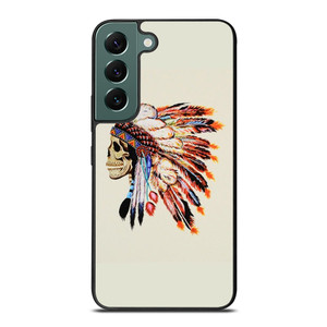INDIAN FEATHER SKULL 2 Samsung Galaxy S22 Case Cover
