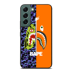 BAPE CAMO SHARK ZIPPER Samsung Galaxy S22 Case Cover BAPE CAMO SHARK ZIPPER Samsung Galaxy S22 Case Cover