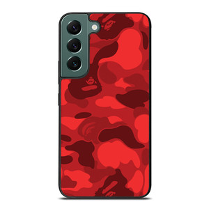 BAPE CAMO RED Samsung Galaxy S22 Case Cover