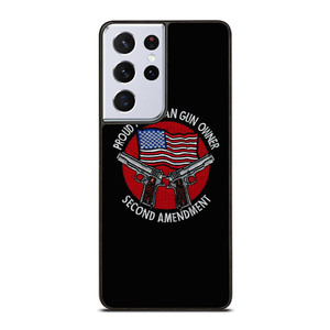 SECOND AMENDMENT AMERICAN GUN LOGO Samsung Galaxy S21 Ultra Case Cover