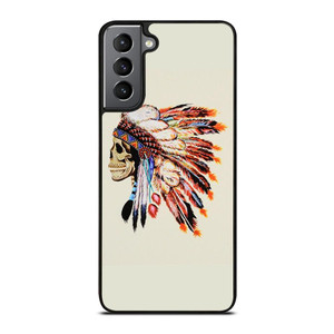 INDIAN FEATHER SKULL 2 Samsung Galaxy S21 Plus Case Cover