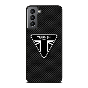 TRIUMPH MOTORCYCLE CARBON LOGO Samsung Galaxy S21 Plus Case Cover