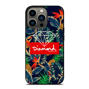 DIAMOND SUPPLY CO FLORAL LOGO iPhone 13 Pro Case Cover