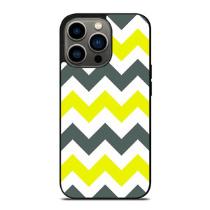 CHEVRON PATTERN YELLOW AND GREY iPhone 13 Pro Case Cover CHEVRON PATTERN YELLOW AND GREY iPhone 13 Pro Case Cover