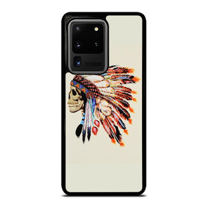 INDIAN FEATHER SKULL 2 Samsung Galaxy S20 Ultra Case Cover
