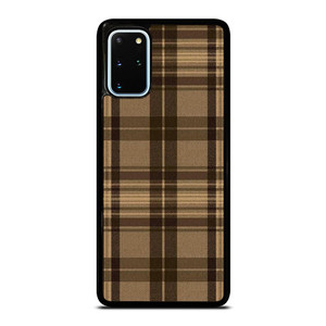 PLAID BROWN 1 Samsung Galaxy S20 Plus Case Cover