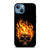 BIKER SKULL FLAMING iPhone 13 Case Cover
