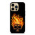 BIKER SKULL FLAMING iPhone 14 Pro Max Case Cover