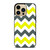 CHEVRON PATTERN YELLOW AND GREY iPhone 14 Pro Max Case Cover