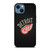 DETROIT RED WINGS METAL LOGO iPhone 14 Case Cover