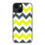 CHEVRON PATTERN YELLOW AND GREY iPhone 14 Plus Case Cover