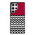 COLOR BLOCK DARK RED CHEVRON Samsung Galaxy S23 Ultra Case Cover
