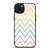 CHEVRON PATTERN RAINBOW COLOR iPhone 15 Plus Case Cover