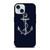 NAUTICAL ANCHOR NAVY BLUE iPhone 15 Case Cover