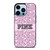 VICTORIA'S SECRET PINK LOGO PATTERN iPhone 13 Pro Max Case Cover