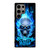BIKER SKULL FLAMING BLUE Samsung Galaxy S24 Ultra Case Cover