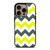 CHEVRON PATTERN YELLOW AND GREY iPhone 16 Pro Case Cover