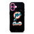 MIAMI DOLPHINS NFL ICON 1 iPhone 16 Plus Case Cover