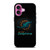 MIAMI DOLPHINS NFL ICON 3 iPhone 16 Plus Case Cover