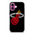 MIAMI HEAT LOGO iPhone 16 Plus Case Cover
