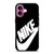NIKE BLACK iPhone 16 Plus Case Cover