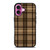 PLAID BROWN 1 iPhone 16 Plus Case Cover