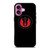 REBEL ALLIANCE BLACK iPhone 16 Plus Case Cover