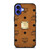 MCM WORLD WIDE BROWN LEATHER iPhone 16 Case Cover