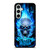 BIKER SKULL FLAMING BLUE Samsung Galaxy S23 FE Case Cover