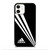 ADIDAS STRIPE BLACK iPhone 12 Case Cover